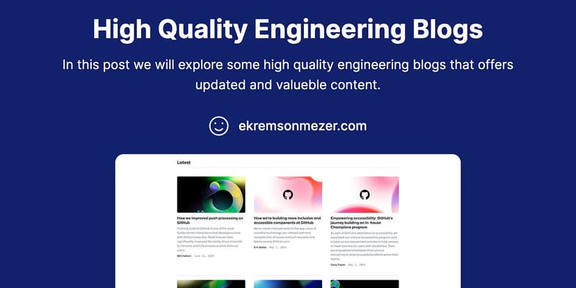 High Quality Engineering Blogs